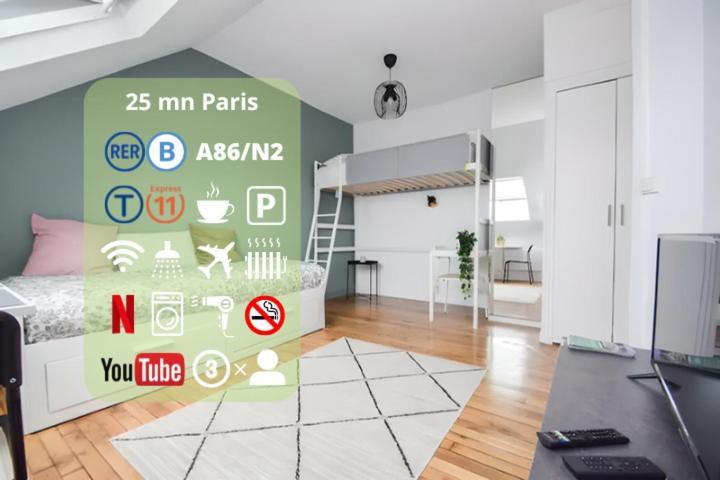 Appartement Parisien: Proche CDG, Wi-Fi et Netflix Inclus Drancy Exterior photo